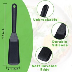 Egg Spatula is Heat Resistant Non-Stick Pancake 24.89 cm x 5.33 cm, Black