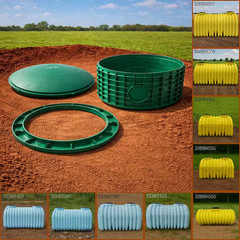 24 In. X 12 In. Tall Septic Tank Riser Combo