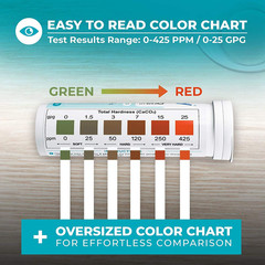 Water Hardness Test Kit Water Testing Kit Drinking Water Test Strips, 150 Strips