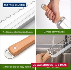 Adjustable Bread Slicer for Homemade Bread – Upgrade Manual Sourdough Bread Knif