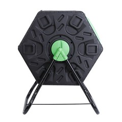 18.5 Gal Compost Bins Rotating Tumbling Composter Remixing Container, Black