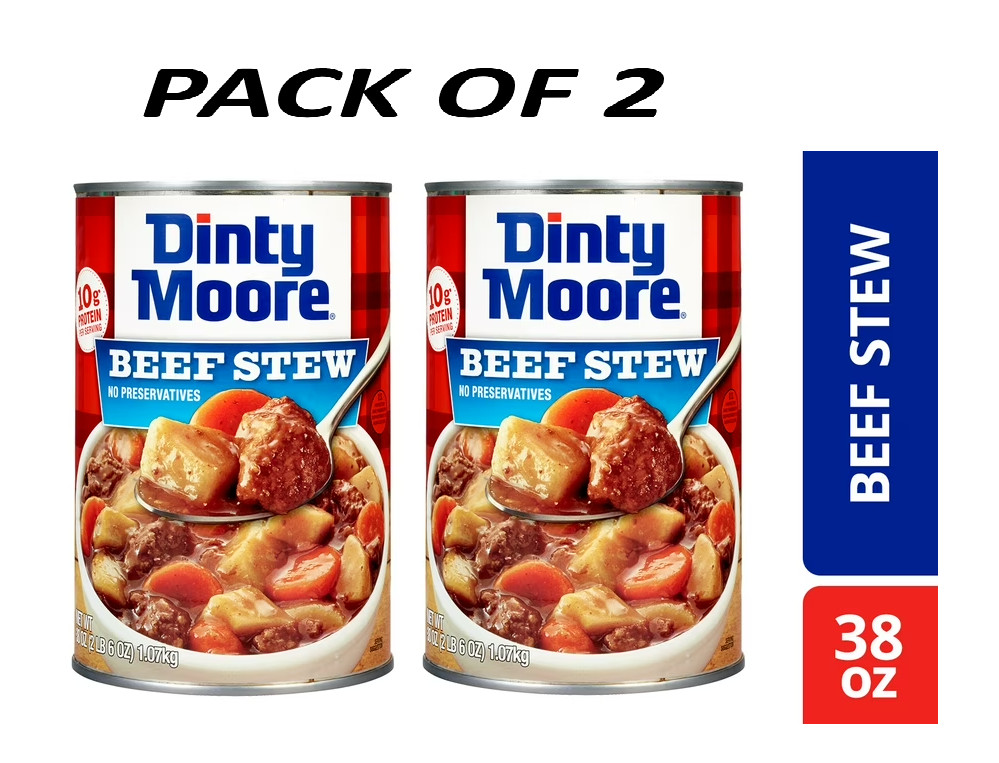 DINTY MOORE Beef Stew, Shelf-Stable, Steel Can 38 oz PACK OF 2