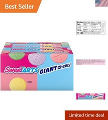 Giant Chewy Candy Rolls – 36 Count of Sweet & Tart Chewy Delights, 1.35 oz Each